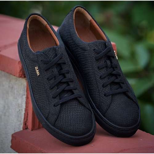 120 DARK GRAY PYTHON EMBOSSED SNEAKER