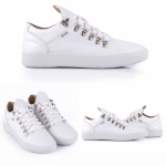 Zuma 511 White Wicker Embossed Leather Sneaker Thumbnail