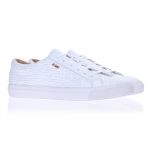 1024 White Women Mini Croco Embossed Leather Sneaker Thumbnail