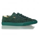 108 DARK GREEN CROCO EMBOSSED LEATHER SNEAKER Thumbnail