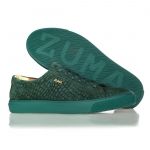 108 DARK GREEN CROCO EMBOSSED LEATHER SNEAKER Thumbnail