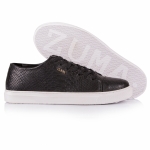 1015 Black Women Python Embossed Leather Sneaker Thumbnail