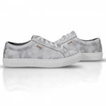 1028 White Camouflage Embossed Leather Sneaker Thumbnail