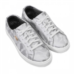 1028 White Camouflage Embossed Leather Sneaker Thumbnail