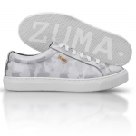 1028 White Camouflage Embossed Leather Sneaker Thumbnail