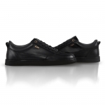 209 BLACK / START PATTERN LEATHER SNEAKERS Thumbnail