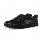 209 BLACK / START PATTERN LEATHER SNEAKERS Thumbnail