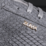 Z6 Gray Cobra Embossed Leather Sneaker Thumbnail