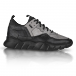 Flex 03 Black and Gray Leather Sneaker Thumbnail