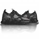 Flex 04 Black Camouflage Embossed Leather Sneaker Thumbnail