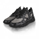 Flex 04 Black Camouflage Embossed Leather Sneaker Thumbnail