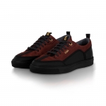 PRIME 04 BRICK RED & BLACK LEATHER SNEAKER Thumbnail