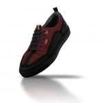PRIME 04 BRICK RED & BLACK LEATHER SNEAKER Thumbnail