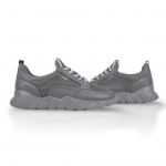 Flex 06 Gray Net Embossed Leather Sneaker Thumbnail