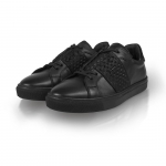 Relax 02 Black 3d Pyramid Embossed Leather Sneaker Thumbnail