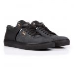 303 Dark Gray And Black Stingray Embossed Leather Sneaker Thumbnail
