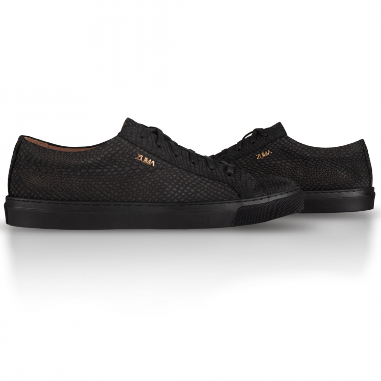 120 DARK GRAY PYTHON EMBOSSED SNEAKER