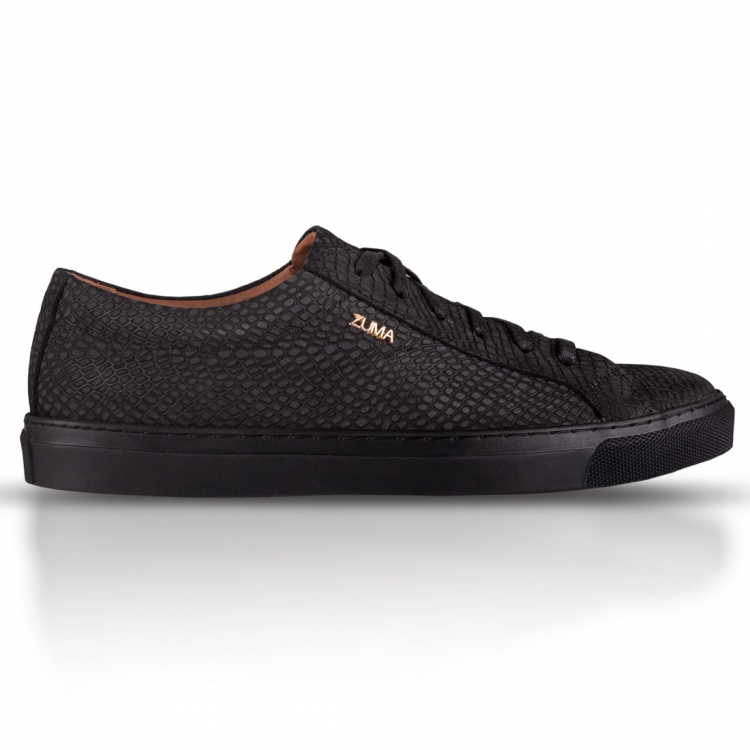 120 DARK GRAY PYTHON EMBOSSED SNEAKER
