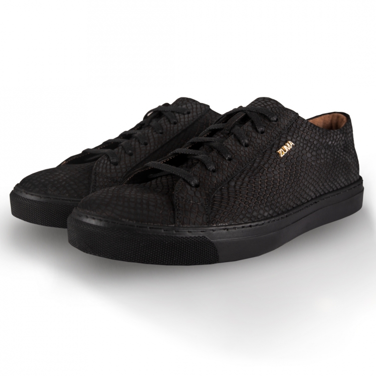 120 DARK GRAY PYTHON EMBOSSED SNEAKER