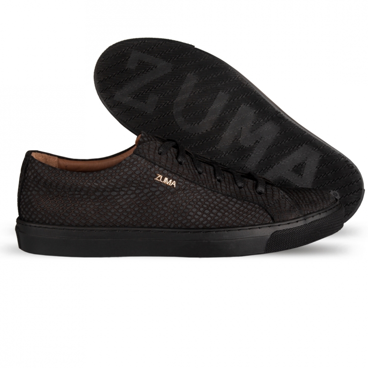 120 DARK GRAY PYTHON EMBOSSED SNEAKER