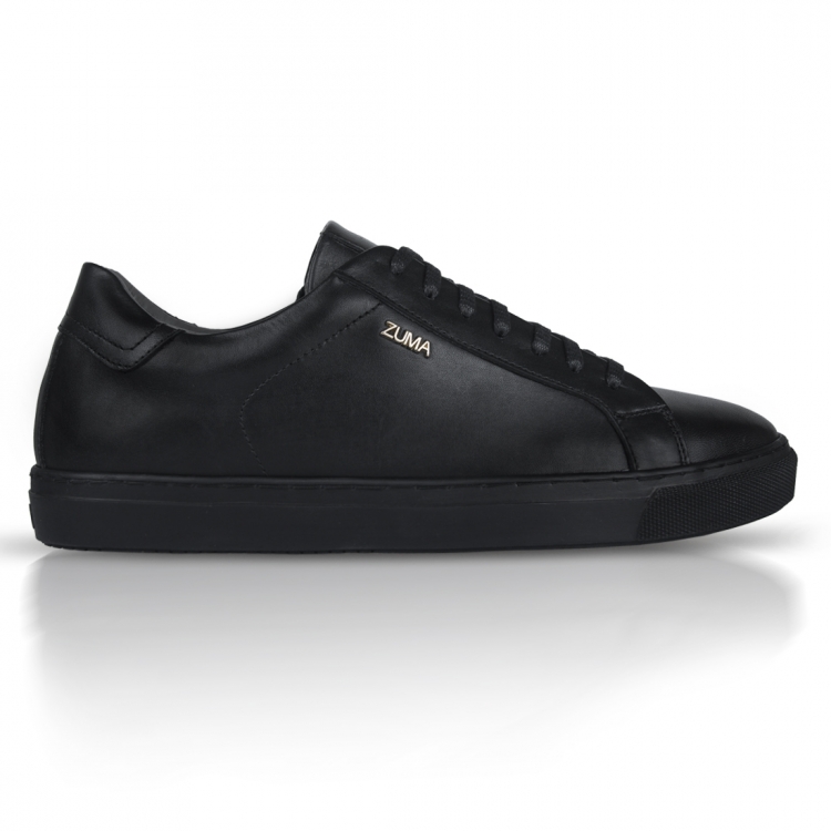 Zuma 201 Matte Black Leather Sneaker