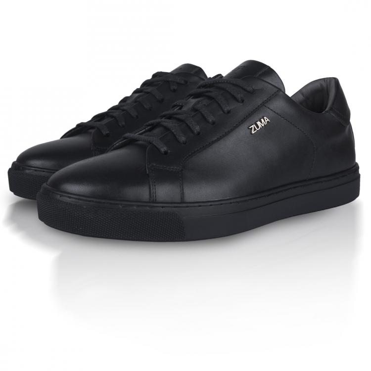 Zuma 201 Matte Black Leather Sneaker