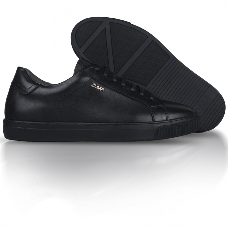 Zuma 201 Matte Black Leather Sneaker