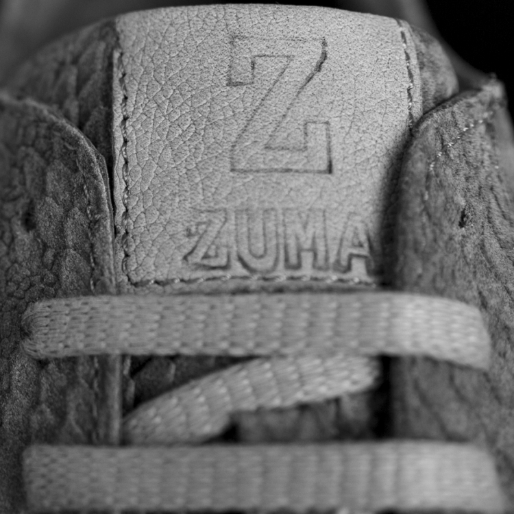Z6 Gray Cobra Embossed Leather Sneaker