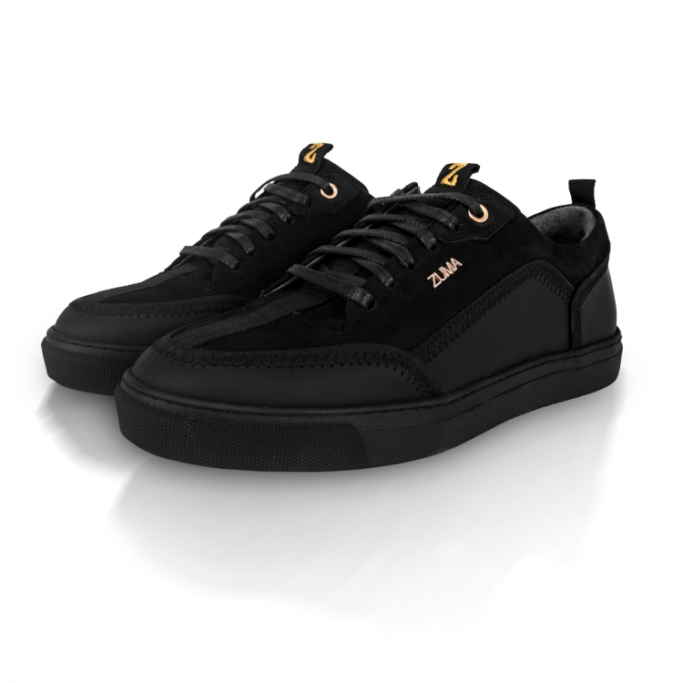PRIME 02 BLACK LEATHER SNEAKER