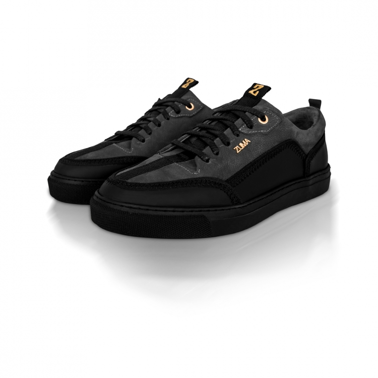 PRIME 03 GRAY LEATHER SNEAKER