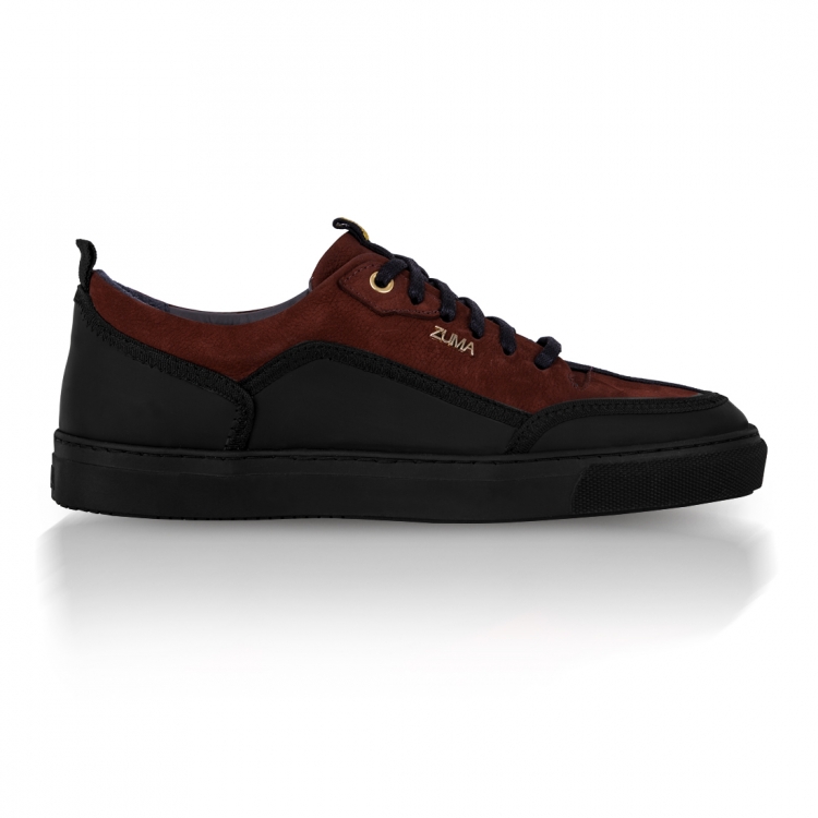 PRIME 04 BRICK RED & BLACK LEATHER SNEAKER