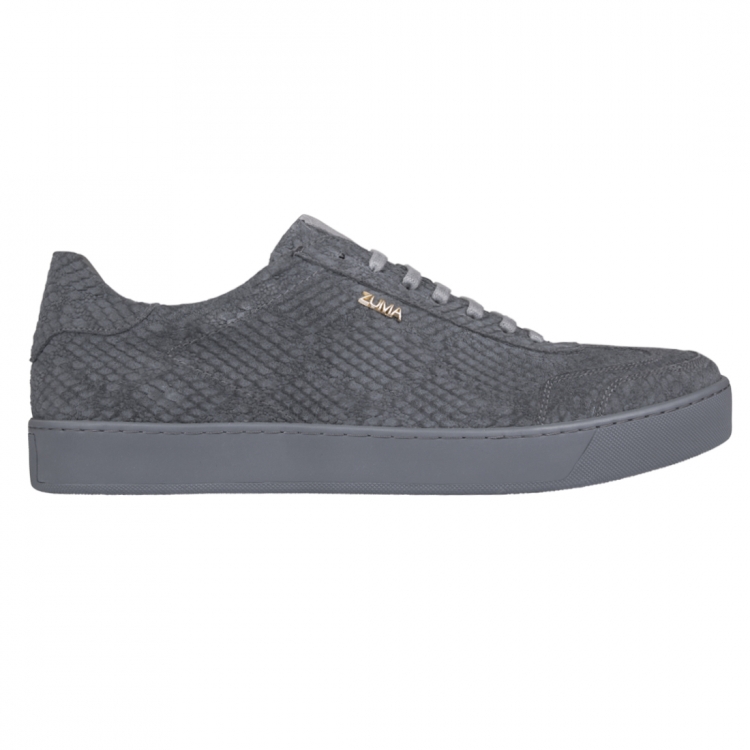 Z6 Gray Cobra Embossed Leather Sneaker