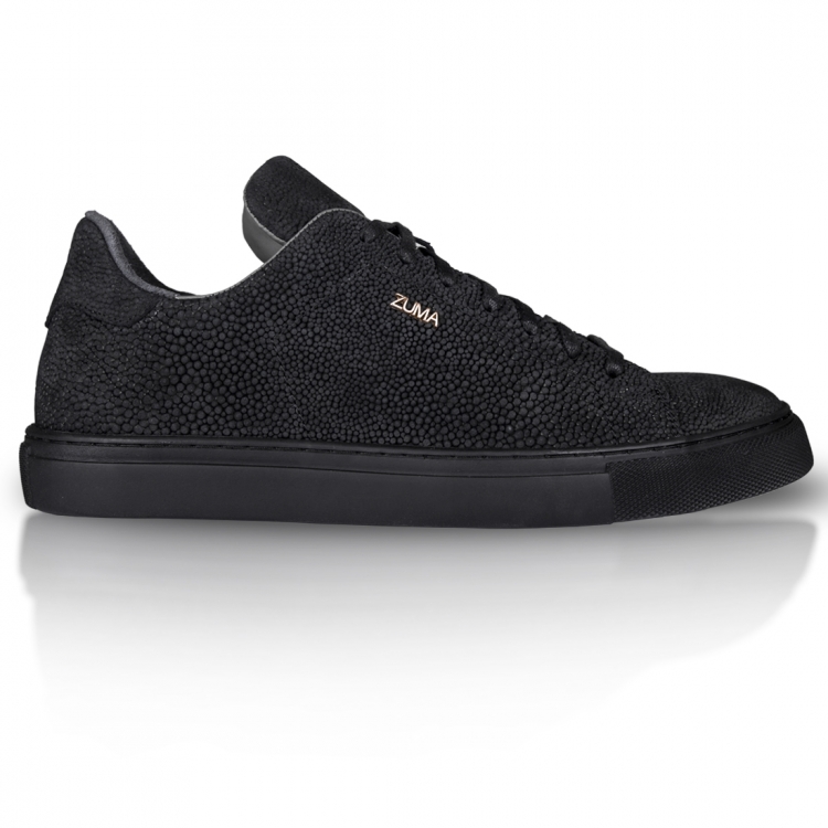 Z11 Dark Gray Stingray Embossed Leather Sneaker