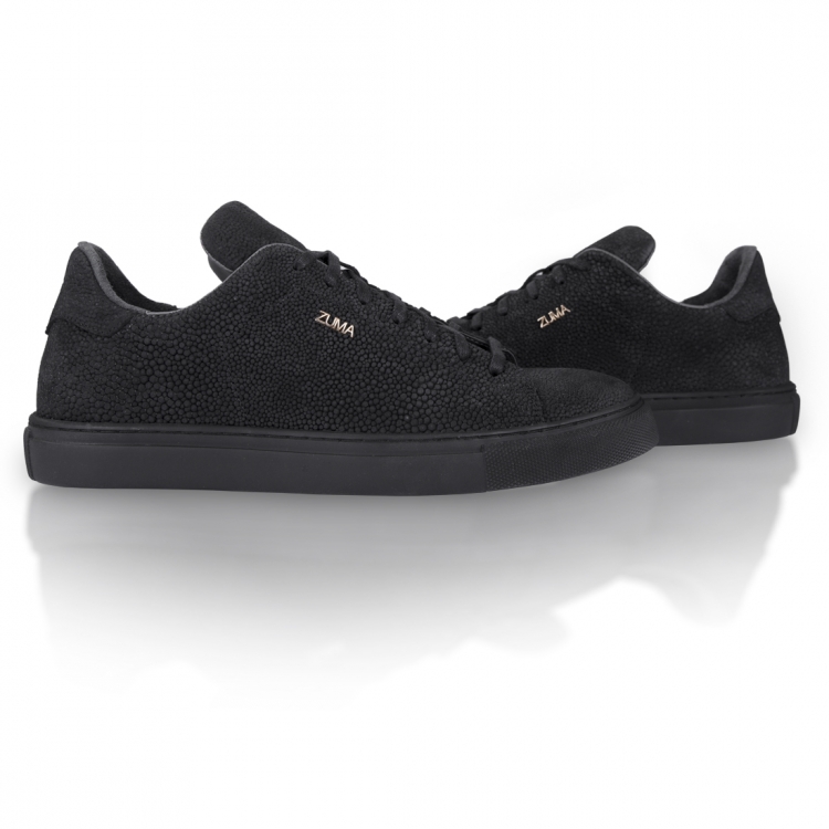 Z11 Dark Gray Stingray Embossed Leather Sneaker