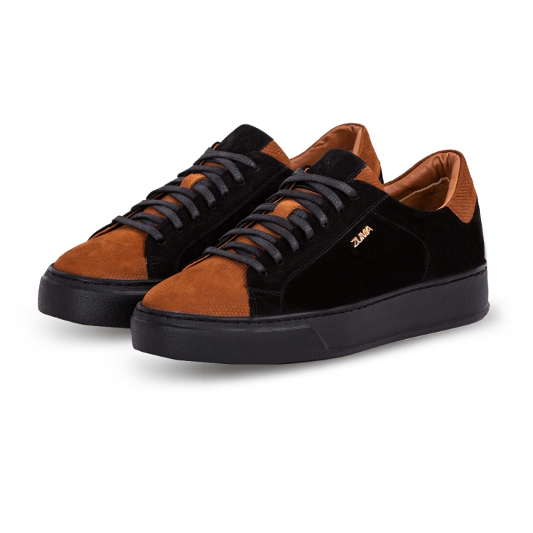 MAX 01 MUSTARD HALF EMBOSSED LEATHER SNEAKER