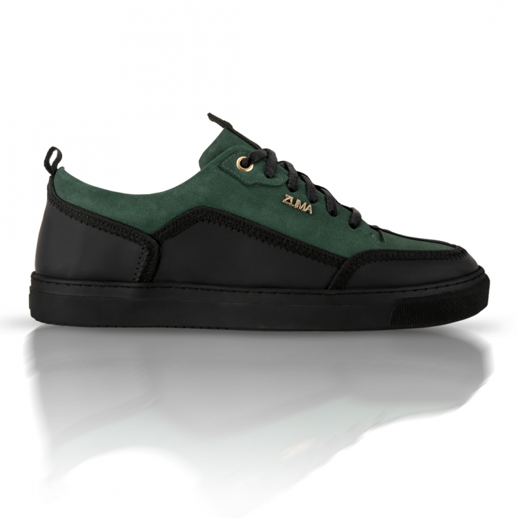 PRIME 01 PINE GREEN EMBOSSED LEATHER SNEAKER