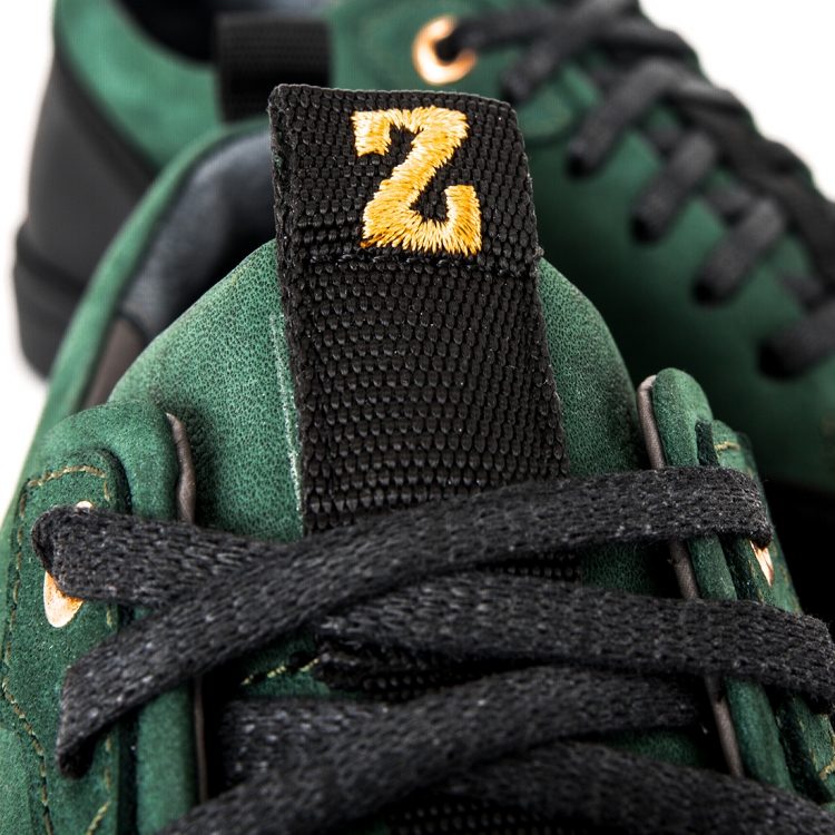 PRIME 01 PINE GREEN EMBOSSED LEATHER SNEAKER