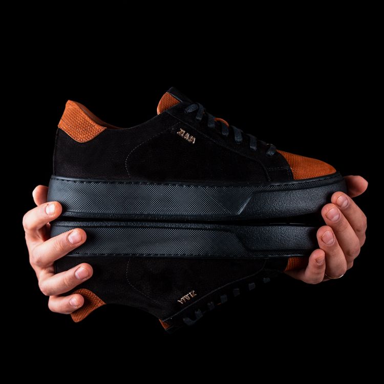 MAX 01 MUSTARD HALF EMBOSSED LEATHER SNEAKER Galeri Resmi 2