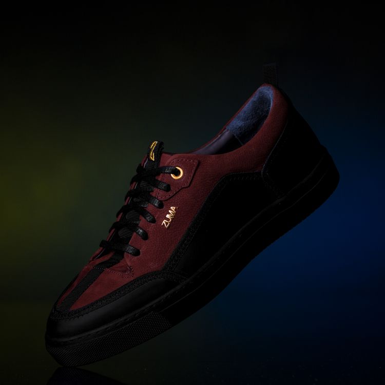 PRIME 04 BRICK RED & BLACK LEATHER SNEAKER Galeri Resmi 3