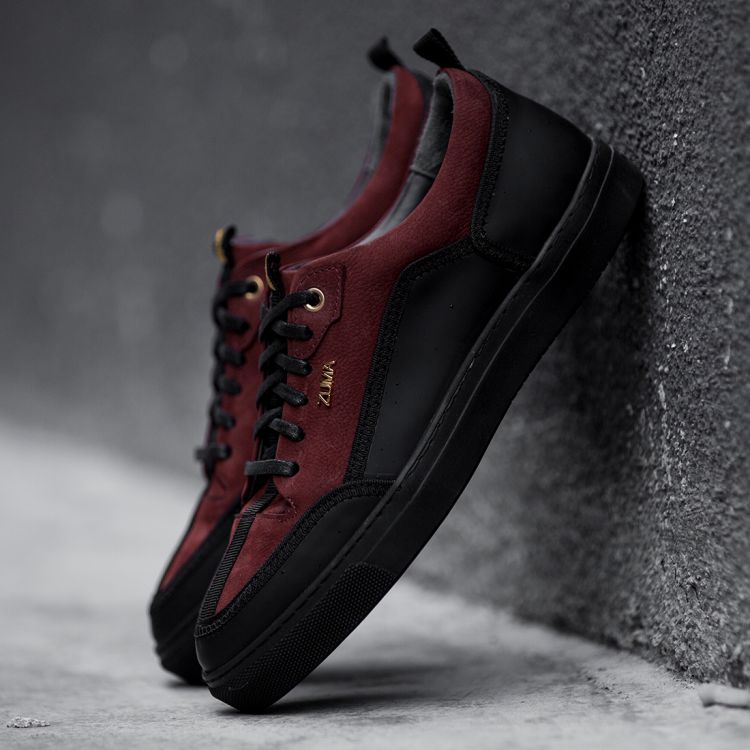 PRIME 04 BRICK RED & BLACK LEATHER SNEAKER Galeri Resmi 2