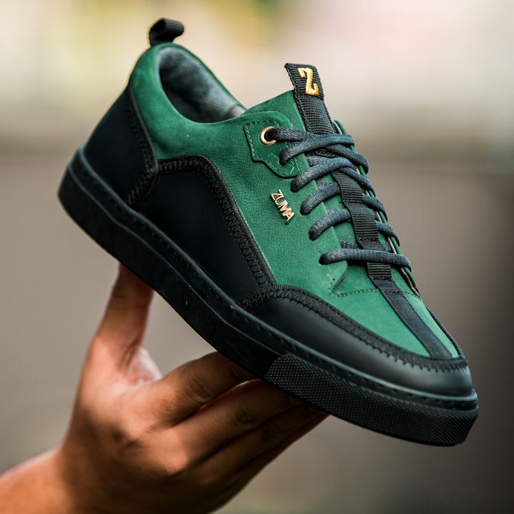 PRIME 01 PINE GREEN EMBOSSED LEATHER SNEAKER Galeri Resmi 2